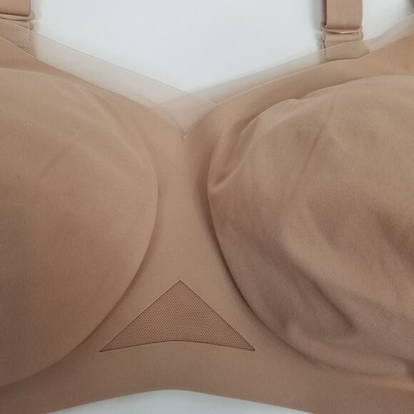 HoneyLove Women's Wire Free Wireless Crossover Bra Tan Size 2X 42 C/D - Picture 6 of 10